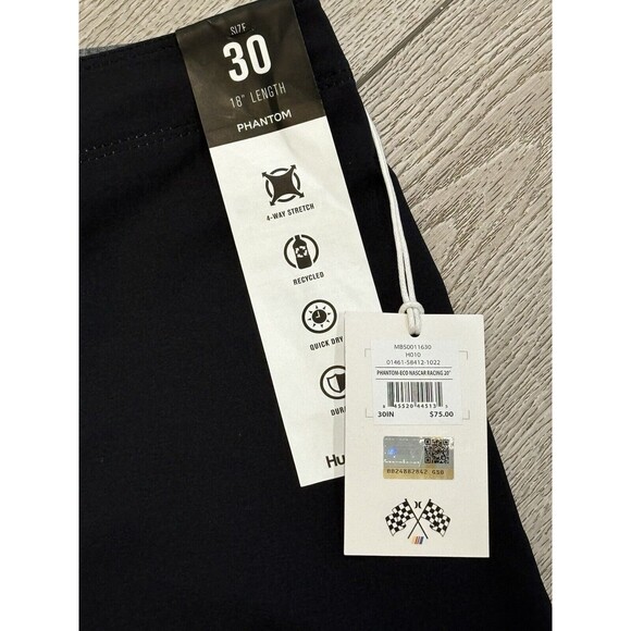 Hurley x Nascar Mens Board Shorts Phantom Racetrack Swim Size 30 Black - Picture 4 of 9